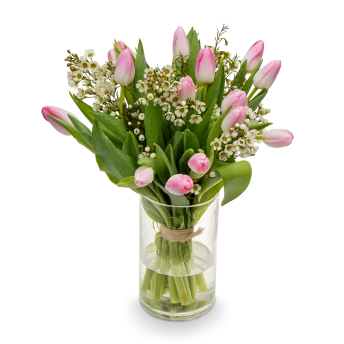 Kytice růžových tulipánů